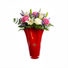  Vase Luise rot-opal H: ca.220mm